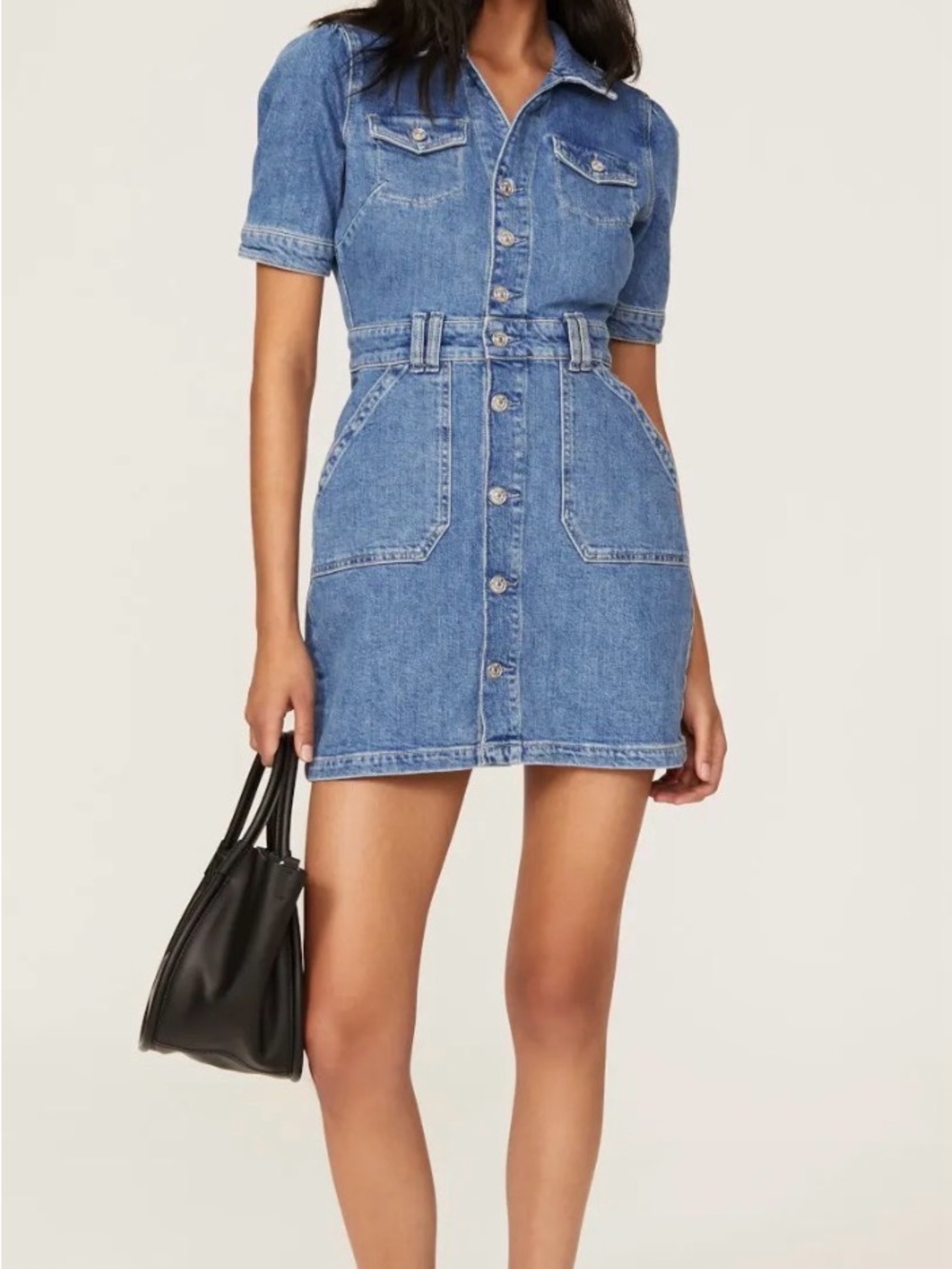 PAIGE Light Blue Denim Mini Dress Size Small